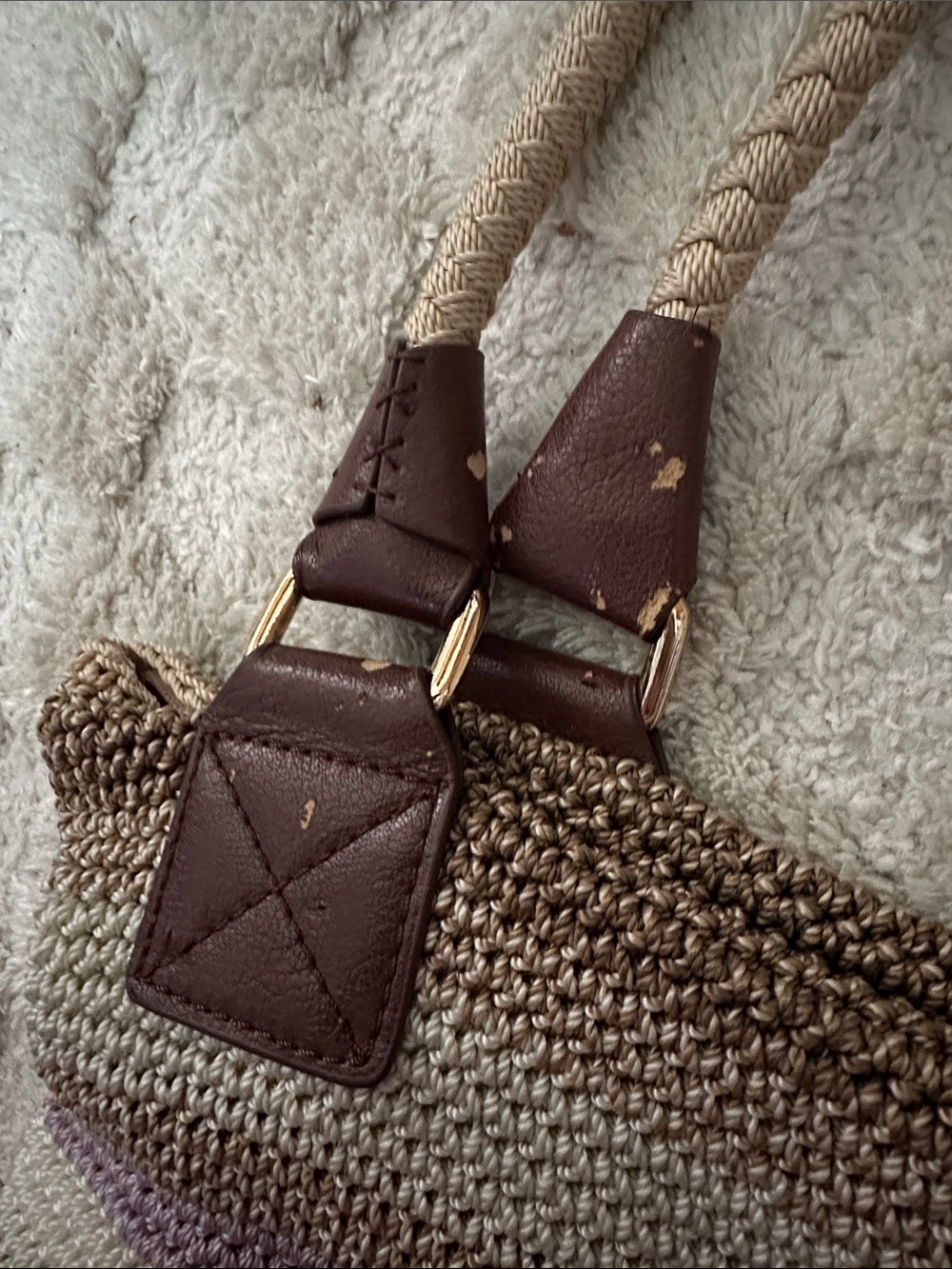 The Sak Purse crochet hobo sequoia purple brown - Picture 10 of 11